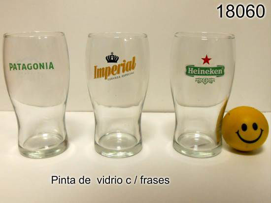 Imagen de VASO PINTA DECORADO "CERVEZAS" 540ML 7.25